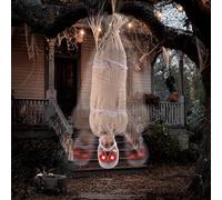 JOYIN Cadavere da appendere animato di Halloween da 88,9 cm, con occhi luminosi a LED ed effetto sonoro, per decorazioni interne ed esterne