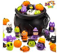 JOYIN Caldaia di Halloween Con 24 Pezzi Giocattolo per Spremere Mochi - Regali per Feste, Novità e Antistress