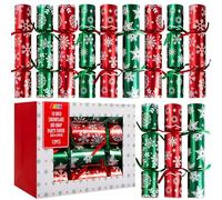 JOYIN Confezione da 12 bomboniere con fiocco di neve, regali scherzi e cappelli per tradizioni per cene natalizie