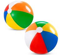 JOYIN Confezione da 2 palloni da Spiaggia gonfiabili da 20 Pollici, Grandi palloni da Spiaggia Arcobaleno, Giocattoli per Bambini e Adulti, Giocattoli da Spiaggia, bomboniere in Piscina