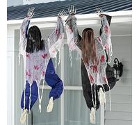 JOYIN Decorazione da parete con zombi rampicanti di Halloween, 119,4 cm, 2 pezzi, non morti zombi di Halloween, decorazione da parete per Halloween, cortile, patio, decorazione da parete per feste