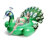 JOYIN Galleggiante gonfiabile a forma di pavone, per piscina, spiaggia, decorazione per feste, giocattoli estivi per piscina, giochi estivi per adulti e bambini