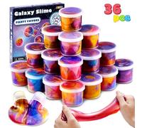 JOYIN Kit di bomboniere per slime, confezione da 36 bomboniere per tazze di slime Galaxy - elastico, non appiccicoso, senza disordine, antistress e sicuro per ragazze e ragazzi