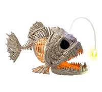 JOYIN Pesce scheletro di Halloween con occhio LED per decorazione di Halloween, decorazioni per cimiteri, scena spettrale per interni ed esterni