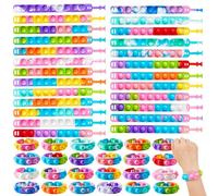 JOYIN Pop Fidget Toys, 25 pezzi Bomboniere per bambini 4-8, 8-12 anni, braccialetti Fidget, giocattoli sensoriali, compleanni, premi di carnevale, riempitivi per sacchetti regalo per bambini