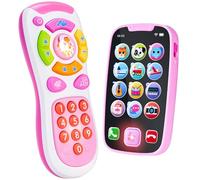 JOYIN Rosa Telefono Giocattolo per Bambini con Musica, Telecomando e Smartphone per l'apprendimento, Giocattoli Musicali per Neonati, Bambini, Ragazzi o Ragazze, Regali di Compleanno