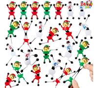 JOYIN Set di 24 giocattoli per arrampicata natalizia, giocattoli elastici in 4 design, include un uomo da arrampicata appiccicoso e mani adesive, ideale come calendario dell'Avvento, regalo e festa di