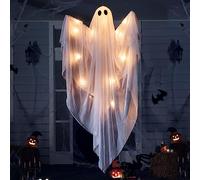 JOYIN Set di 3 tende da giardino per Halloween, 122 cm, con teste luminose multicolori per la decorazione del giardino di Halloween