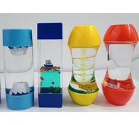 JOYIN Set di 4 clessidra, a forma di clessidra liquida, giocattolo sensoriale per decompressione intellettuale, strumento educativo emotivo, giocattolo antistress per bambini dai 3 anni in su, regalo