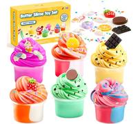 JOYIN Set di 6 pezzi di burro, regalo per feste di compleanno per bambini, cloud melma, calendario dell'Avvento, Slime Kit, Slime Schleim per ragazze e ragazzi, regalini di compleanno per bambini