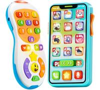 JOYIN Telefono Giocattolo Aggiornato e Set di Controllo Remoto, Giocattoli per Bambini 6-12 Mesi, Regali di Compleanno per Bambini per Ragazzi di 1 2 3+ Anni