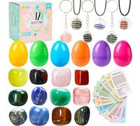 JOYIN Uova di Pasqua preriempite con pietre preziose, 12 pezzi