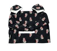 Joyincoser Coppia felpe con cappuccio pigiama coordinato per coppie pigiama oversize abbinati tutine felpe divertenti per due persone felpa con cappuccio abbinata regali di coppia per lui e lei, Nero