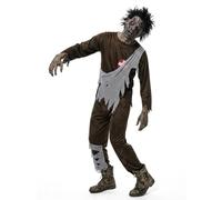 Joyincoser Costume Zombie Halloween Horror Living Dead Costume Per Adulti, Da Uomo, Con Maschera Per Halloween, Cosplay, Carnevale E Carnevale (S)
