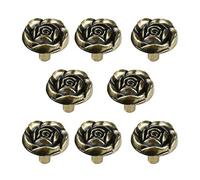 Joyindecor Pomelli vintage a forma di rosa antica, in lega di zinco, per cassetti, credenze, comodini, armadi, confezione da 8 (bronzo)