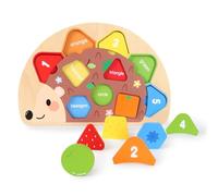 JoyJoyful Giocattoli di puzzle Montessori per ragazzi di 1 2 3 anni, puzzle in legno per ragazzo bambino apprendimento prescolare colori ordinamento giocattoli per bambini, tavole di legno giocattolo