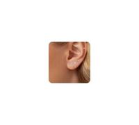 Joykee Orecchini da donna in oro 14 carati, 3 - 4 paia di orecchini a cerchio ipoallergenici 14 K, per più piercing, piccoli piccoli e impilabili, set di gioielli
