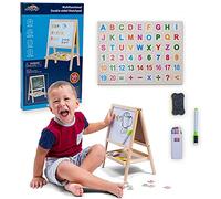 JoyKip Mini lavagna magnetica da tavolo bianca nera da disegno per bambini-blocco da disegno multifunzionale a doppia faccia con alfabeto e numeri- giocattolo per bambini e bambine dai 3 anni in su