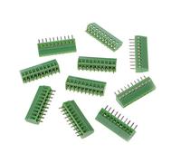JOYKK 10 Pezzi 10Pin Morsetti a Vite per Montaggio su PCB Morsetto 2.54mm Passo - Verde