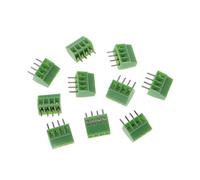 JOYKK 10 Pezzi 4Pin Morsetti a Vite per Montaggio su PCB Morsetto 2.54mm Pitch - Verde