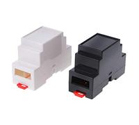 JOYKK 2 Pezzi 88mm Scatola di Elettronica di plastica Scatola di Progetto Scatola di Giunzione PLC su Guida DIN - Bianco e Nero
