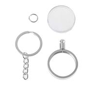 JOYKK 27mm Portamonete Commemorativo Portachiavi Medaglione Portachiavi Ciondolo Moneta Souvenir - Argento # 27