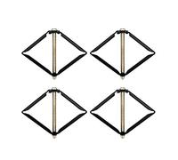 JOYKK 4Pcs Supporto per Cassetta Interruttore 86mm, Nero, Manuale, Meccanico, Normale Aperto