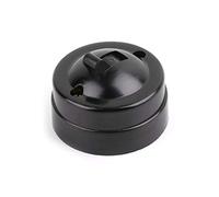 JOYKK Retro Single-Control Switch Pulsante per Montaggio a Parete a plafoniera Vecchio Stile - Nero