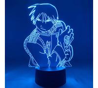 JoyLamp Lampada Roy Mustang - Collezione ufficiale x Fullmetal Alchemist - 16 colori + Telecommnade - Lampada 3D Manga FMA Led