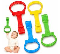 JoyLife Anelli Box Bambini, 4 Pezzi Maniglie Box Bambini, Ispessito Versione Aggiornata Anello Appendersi Box Bambino, Anelli Lettino Aiuta i Bambinis a Imparare a Stare in Piedi (Modello B)