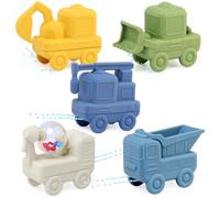 JoyLife Set di 5 giocattoli da bagno per bambini, senza muffa, senza foro, in silicone, comprimibili, per bambini e bambini, giocattoli sensoriali galleggianti per piscina per bambini e bambine