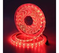 JOYLIT 12V Striscia LED Rosso 5M 300LEDs SMD5050, Flessibile IP65 Impermeabile Luce Nastro Luminoso per Decorazione di armadio da cucina, Camera da letto