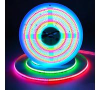 JOYLIT 24V Striscia LED COB 10M RGB+4000K IC WS2811 Indirizzabile Interno | 784LEDs/M Senza Puntini,Controllo dei Segmenti,RGBW Effetto Cromatico Dinamico,Regolabile,Tagliabile,Autoadesivo(Solo Luci)