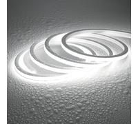 JOYLIT 24V Striscia LED Neon 6000K Bianco Freddo 5M 168LEDs/M 60W Alta Luminosità Senza Punti 10 x 10MM CRI 90+ Strip LED Flex IP67 Impermeabile Luce Nastro Luminoso Dimmerabile per Interno Esterno