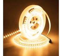 JOYLIT PRO Striscia LED 24V 5 Metri Luce Calda 3000K SMD 2835 126LEDs/M, 2000LM/M Alta Luminosità Dimmerabile 18W/M Bianco Caldo Luci Nastro da Interno per Casa, Commercial (Solo Strip LED)