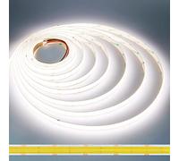 JOYLIT PRO+ Striscia LED COB 24V 5M Doppia Fila 5000K Interno, CE UL 3100LM/M Alta Luminosità 25W/M CRI 95+ Illuminazione Nastri Luce, 960LEDs/M 12MM Bianco Continuous Strip LED (Solo Luci)