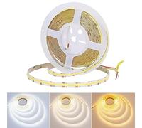 JOYLIT PRO+ Striscia LED COB CCT 24V 5M Interno 2700K-6500K Bianco Regolabile, CE UL 2000LM/M Alta Luminosità, 90W, CRI 92+, 640LED/M, 3PIN 10MM Continuous Strip LED Bicolore Illuminazione (Solo Luci)