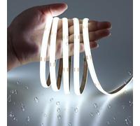 JOYLIT Striscia LED COB 12V Impermeabile IP65 6 Metri 6000K Bianca Fredda 320LEDs/M 4500LM CRI 90 Dimmerabile Adesiva Strip LED per RV, Cucina, Bagno (Senza Alimentazione)