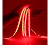 JOYLIT Striscia LED COB 12V Impermeabile IP65 6 Metri Rosso 320LEDs/M 4500LM CRI 90 Dimmerabile Adesiva Strip LED per RV, Barca, Camera (Senza Alimentazione)