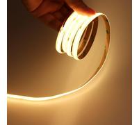 JOYLIT Striscia LED COB 24V 6M 3000K Bianco Caldo da Interni CRI 90 | Dimmerabile, 320 LEDs/m Senza Puntini, Tagliabile Ogni 5 cm, Autoadesivo Strip LED per Cucina, Armadio (Solo Luce)