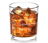 Joymaking Bicchiere da whisky con incisione - Domanda non/Buon giorno/brutta giornata, divertenti bicchieri da whisky bicchieri da whisky, regali personalizzati, bicchieri da whisky, bicchieri da