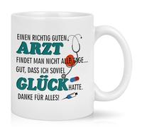 Joymaking Dankeschön Geschenkt Tasse mit Spruch - Ein en richtig guten Arzt finden man nicht alle Tage lustige Kaffee Tasse Geschenk für Arzzt, 320ml Weiß