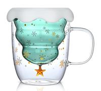 Joymaking Graziosa tazza di Natale regalo per vin brulé, tazza da caffè a doppia parete, bicchieri da tè, bicchieri di Natale