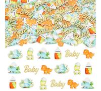 JOYMEMO 200 coriandoli a forma di dinosauro per baby shower, decorazione da tavolo per baby shower, stampa su entrambi i lati, Rawr It's A Boy Dinosaur forniture per feste a tema