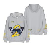 Joyner Lucas Merch ADHD 2 Farfalla Felpa con Cappuccio Manica Lunga Unisex Casual Grafica Casual Outfits Pullover, Grigio, 3XL