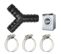 Joynine Raccordo a Y a 2 vie per Tubi | Accessorio di Collegamento per Lavatrice e Lavastoviglie | Include Tre Fascette Stringitubo | Resistente al Calore e ai Prodotti Chimici