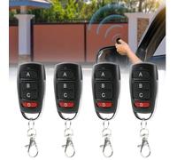 Joynine Telecomando Cancello Universali 4 Pezzi, Telecomando 433 Mhz Universale, Duplicatore di Chiavi per Garage a 4 Pulsanti, Chiave da Garage Adatta per Auto, Porte da Garage, Cancelli