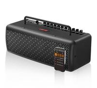 JOYO Amplificatore desktop da 40 W per chitarra acustica/elettrica/basso e microfono Live Streaming e registrazione in studio con sims da 52 Amp e 49 FX, XLR+48V, Looper, Drum Machine, ricevitore