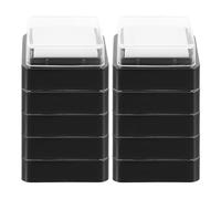 JOYOFREELY 10 Pezzi Tampone Inchiostro Vuoto Bianco 3x3 Cm in Spugna e Plastica Riutilizzabile per Pittura Le Dita e Distribuzione Uniforme Dell'inchiostro