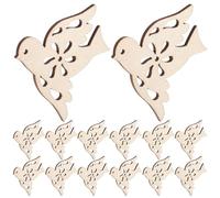 JOYOFREELY 20 Pezzi Fette di Legno Non Finite a Forma di Colomba della Pace per Decorazioni Artigianali, Materiale Legno Beige, per Pittura e Fai da Te Creativo